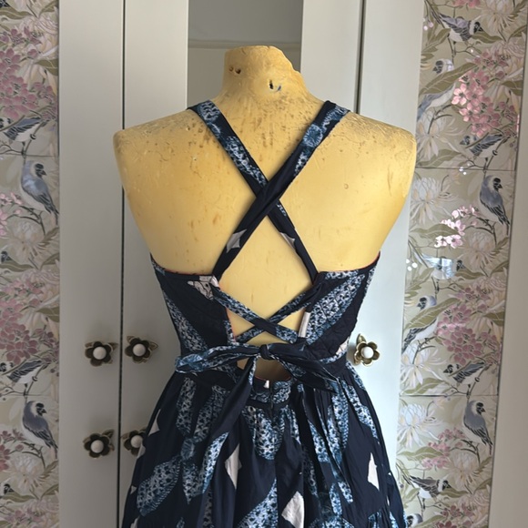 Ulla Johnson Jiya Blue Quilted Midi Dress - Picture 8 of 12